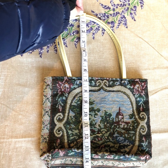 Vintage Tapestry purse handbag bag zip closure - Picture 5 of 8